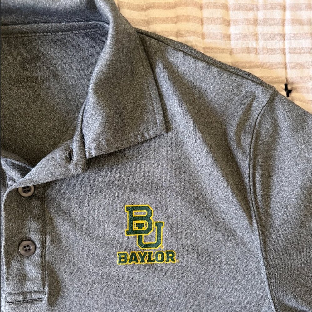 Baylor Bears Dri-FIT Polo – Men’s Size M – Moisture-Wicking - Gray
